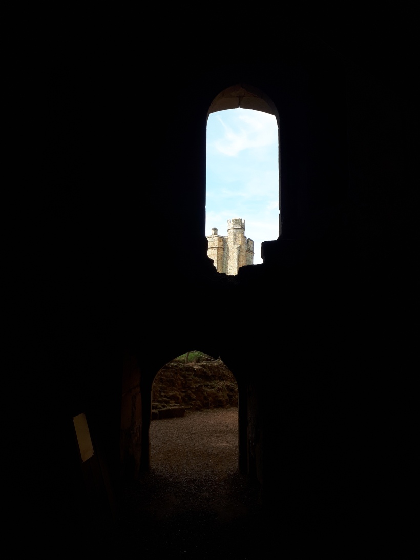Looking through a window at Bodiam Castle