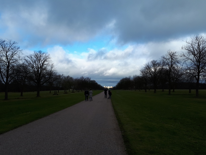 Walking down the Long Walk to Windsor Castle